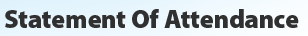 Statement of Attendance